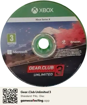 Gear.Club Unlimited 3 Xbox Series X, PAL disc