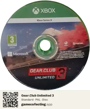 Gear.Club Unlimited 3 Xbox Series X, PAL disc