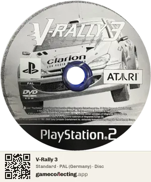 V-Rally 3 PlayStation 2, PAL disc
