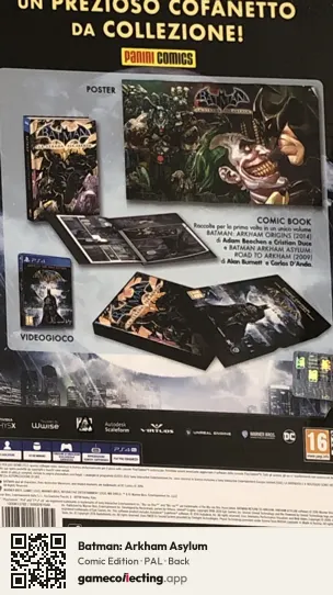 Batman: Arkham Asylum PlayStation 4, PAL box back