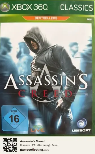 Assassin's Creed Xbox 360, Germany box front
