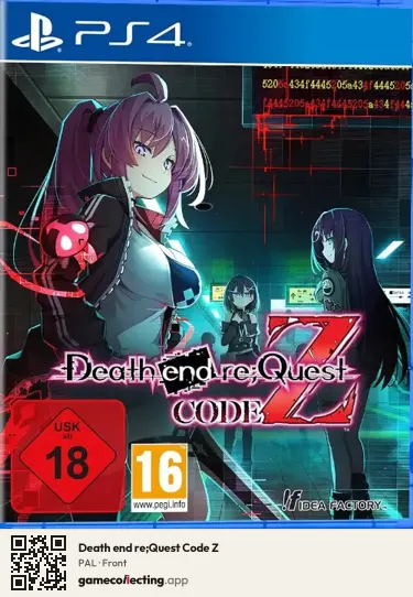 Death end re;Quest Code Z PlayStation 4, PAL box front