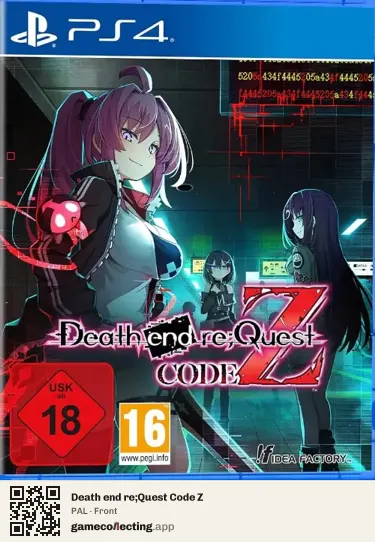 Death end re;Quest Code Z PlayStation 4, PAL box front