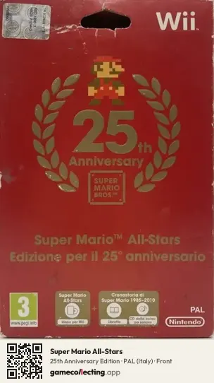 Super Mario All-Stars Nintendo Wii, Italy box front