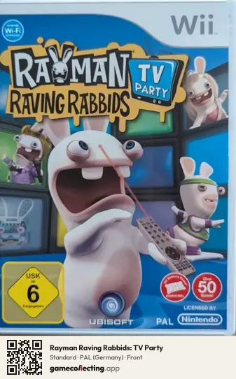 Rayman Raving Rabbids: TV Party Nintendo Wii, Germany box front