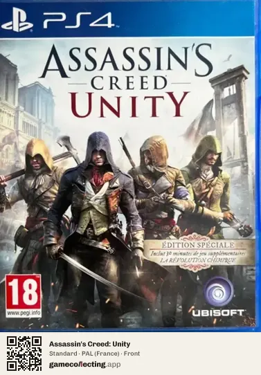 Assassin's Creed: Unity PlayStation 4, France box front
