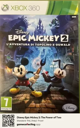 Disney Epic Mickey 2: The Power of Two Xbox 360, Italy box front
