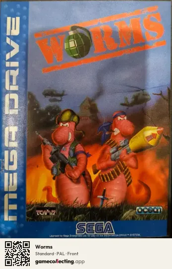 Worms Sega Mega Drive / Genesis, PAL box front