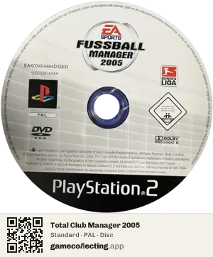 Total Club Manager 2005 PlayStation 2, PAL disc