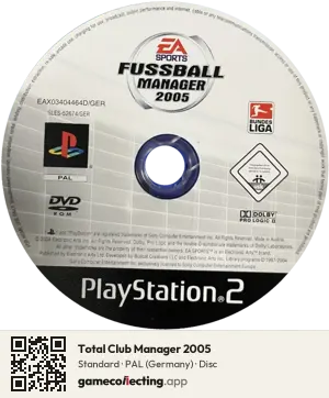Total Club Manager 2005 PlayStation 2, PAL disc