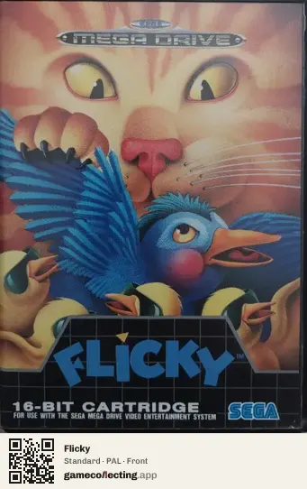 Flicky Sega Mega Drive / Genesis, PAL box front
