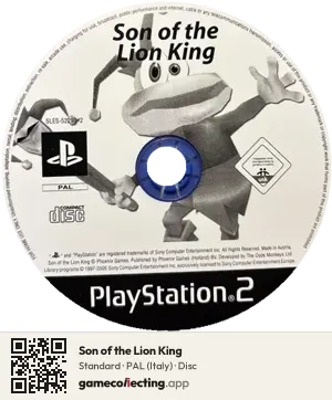 Son of the Lion King PlayStation 2, PAL disc