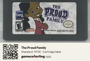 The Proud Family Game Boy Advance, NTSC cartridge label