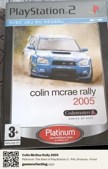 Colin McRae Rally 2005 PlayStation 2, France box front