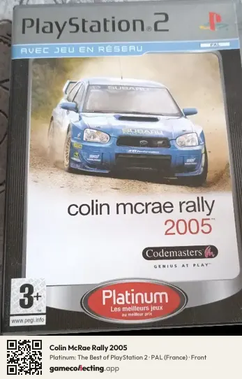 Colin McRae Rally 2005 PlayStation 2, France box front
