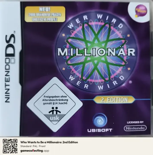 Who Wants to Be a Millionaire: 2nd Edition Nintendo DS, PAL box front