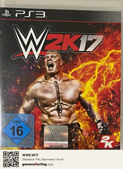 WWE 2K17 PlayStation 3, Germany box front