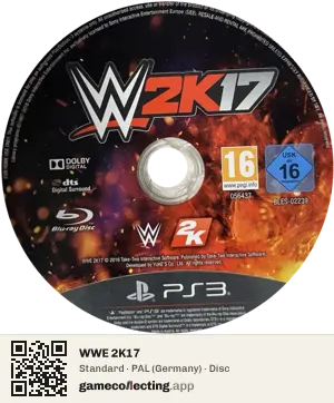 WWE 2K17 PlayStation 3, PAL disc