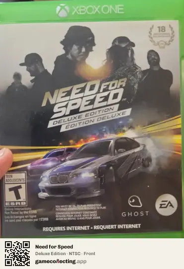 Need for Speed Xbox One, NTSC box front