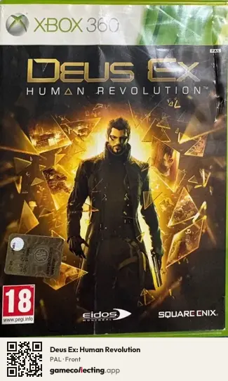 Deus Ex: Human Revolution Xbox 360, PAL box front