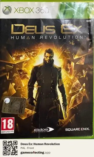 Deus Ex: Human Revolution Xbox 360, PAL box front