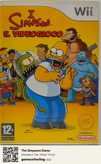 The Simpsons Game Nintendo Wii, Italy box front