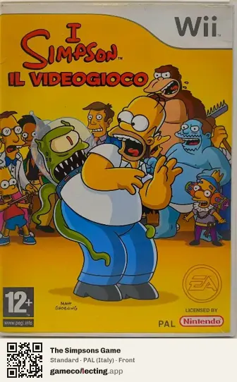 The Simpsons Game Nintendo Wii, Italy box front