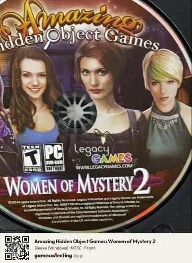 Amazing Hidden Object Games: Women of Mystery 2 Computer, NTSC box front