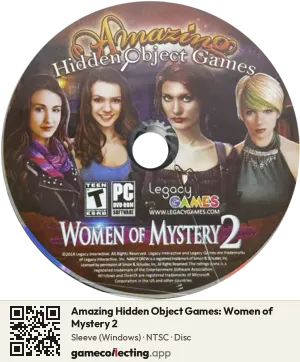 Amazing Hidden Object Games: Women of Mystery 2 Computer, NTSC disc