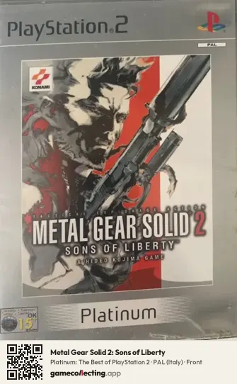 Metal Gear Solid 2: Sons of Liberty PlayStation 2, Italy box front