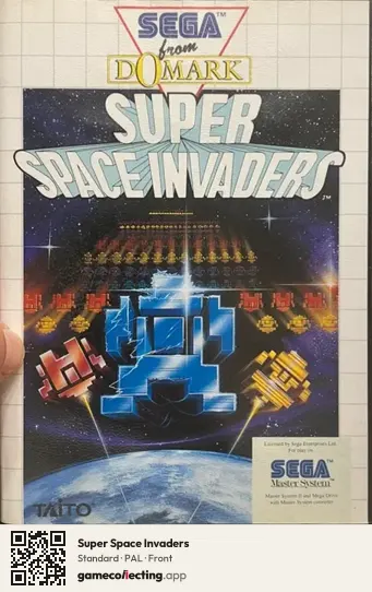 Super Space Invaders Sega Master System, PAL box front