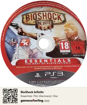 BioShock Infinite PlayStation 3, PAL disc