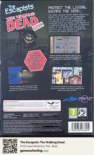 The Escapists: The Walking Dead Computer, PAL box back