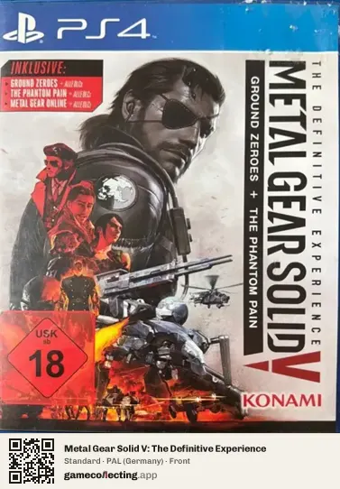 Metal Gear Solid V: The Definitive Experience PlayStation 4, Germany box front