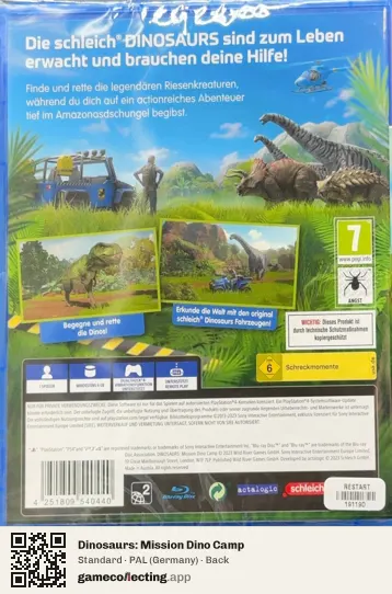Dinosaurs: Mission Dino Camp PlayStation 4, Germany box back