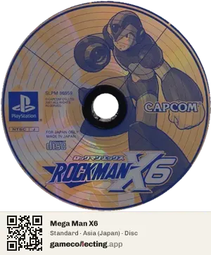Mega Man X6 PlayStation, Asia disc