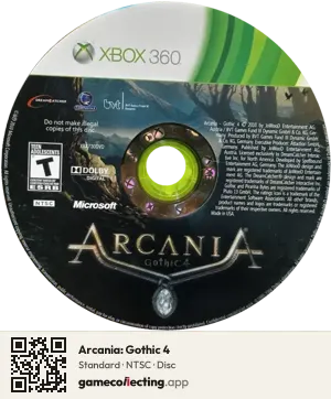 Arcania: Gothic 4 Xbox 360, NTSC disc
