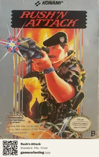 Rush'n Attack Nintendo Entertainment System, PAL box front