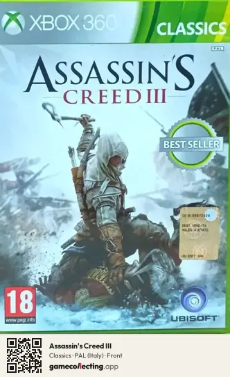 Assassin's Creed III Xbox 360, Italy box front