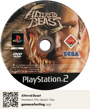 Altered Beast PlayStation 2, PAL disc
