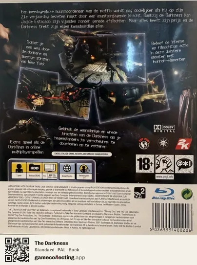 The Darkness PlayStation 3, PAL box back