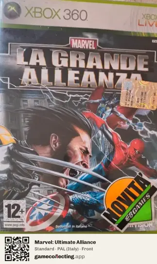 Marvel: Ultimate Alliance Xbox 360, Italy box front