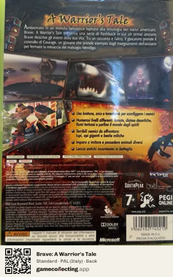 Brave: A Warrior's Tale Xbox 360, Italy box back