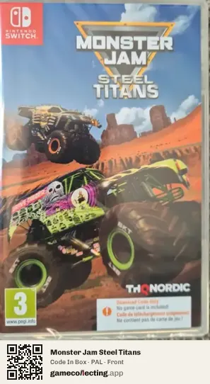 Monster Jam Steel Titans Nintendo Switch, PAL box front