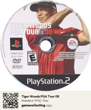 Tiger Woods PGA Tour 08 PlayStation 2, NTSC disc