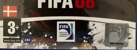 FIFA 08, the PEGI square on its front