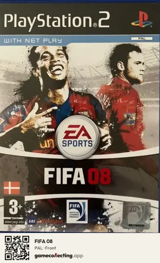 FIFA 08 PlayStation 2, PAL box front