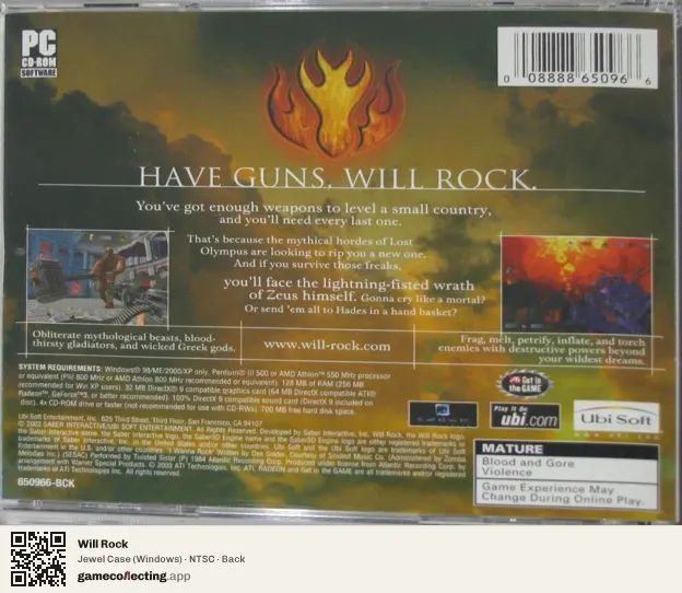 Will Rock Computer, NTSC box back