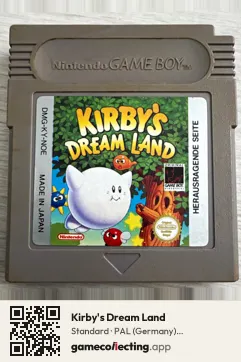 Kirby's Dream Land Game Boy, PAL cartridge label