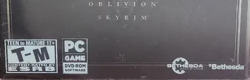 The Elder Scrolls Anthology, the ESRB box on its front